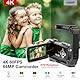 Videokamera 4K 64MP Camcorder Vlogging Kamera für YouTube,21X Digital Zoom, 3 270° Drehbarer Screen Video Vlogging Dual Camera mit 64GB Karte, Mikrofon, Stabilisator, Fernbedienung,2 Batterien
