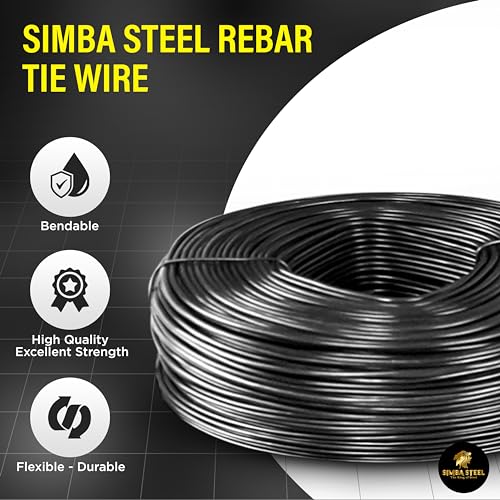 image for SIMBA STEEL - Rebar Tie Wire | 16 Gauge | Black Soft Annealed | 3.5lb 