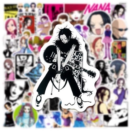 50 peças de adesivos de anime japonês Nana para adolescentes e meninas, adesivos à prova d'água de