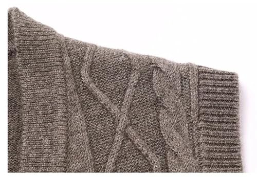 Dcvmvmn Men's Cashmere Vest Winter Large Size Sleeveless Sweater Cardigan Business Casual Knit Button Down Vest4