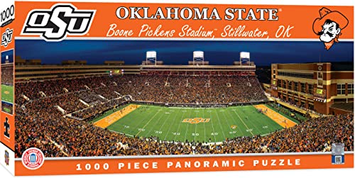 Image of MasterPieces NCAA Oklahoma State Cowboys, Stadium Panoramic Jigsaw Puzzle, Boone Pickens, 1000 Pieces