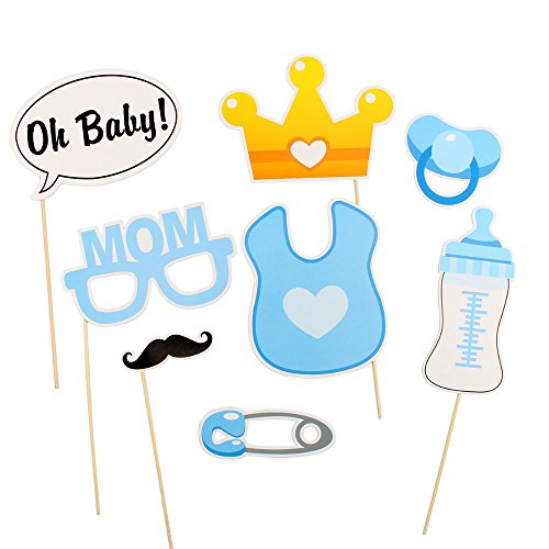 It's A Boy Baby Shower Party Photo Booth Props Kits On Sticks Set Of 25Pcs #TOP1