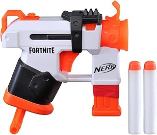 Nerf Fortnite Micro Tac SMG Mini Dart-Firing Blaster, Fortnite Tac SMG Equipment Design, Includes 2 Official Nerf Elite Darts