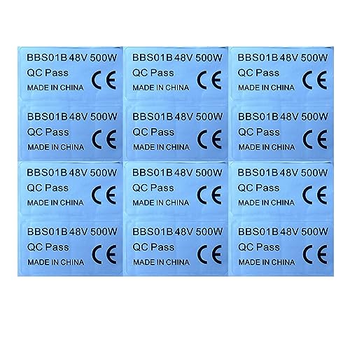 Forbestcy 10pcs/lot Electric Bicycle 48V 500W Mid Drive Motor Sticker eBike Conversion Kit Sticker Compatible for Bafang BBS01B BBS02B BBSHD Mid Motor
