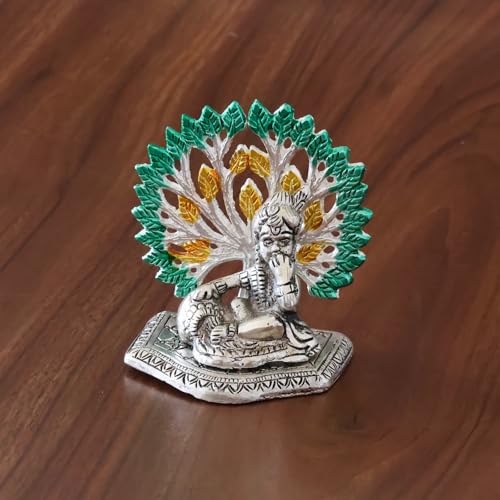 Image of KridayKraft Elegant Matki Krishna Murti - Divine Matki Krishna Idol for Home & Office Decor, Intricately Designed Pooja Statue & Spiritual Showpiece for Living Room, Bedroom, Temple (Silver)