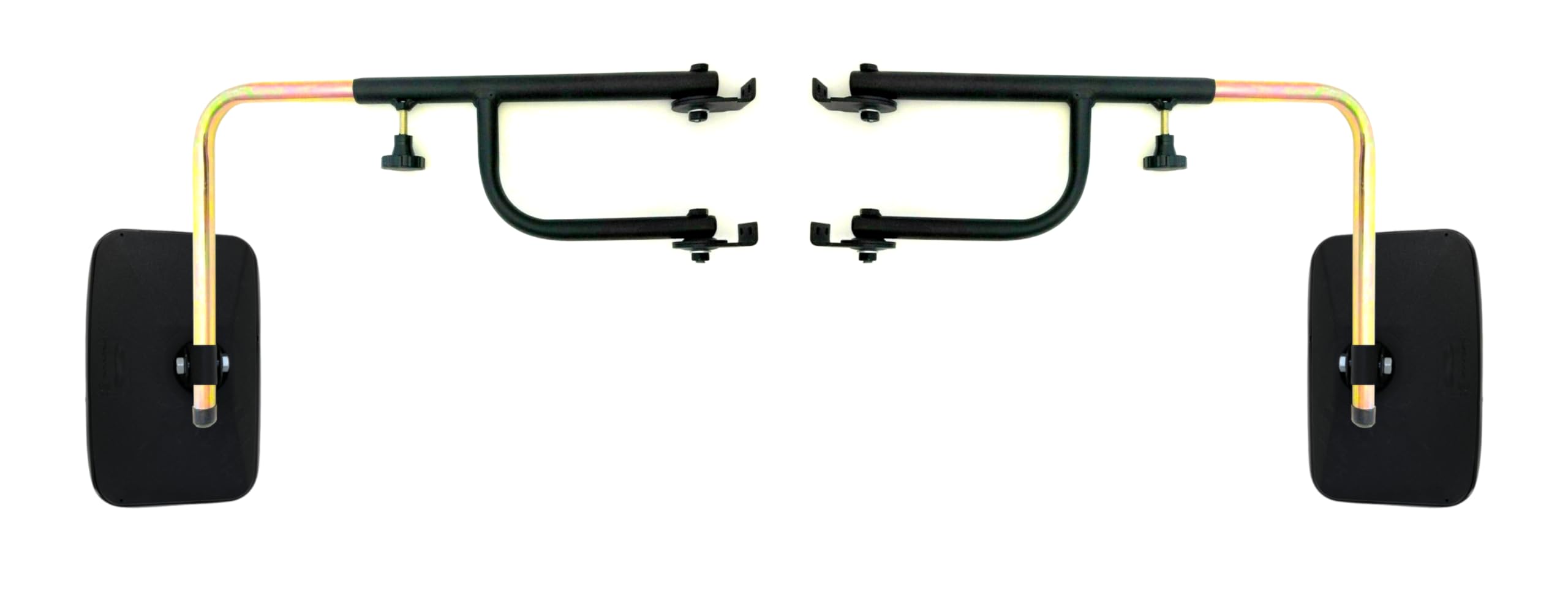 2 specchietti retrovisori esterni 250 x 165 mm R1800 Ø10, Ø15 e Ø18 mm E20 e supporto per specchio per camion trattore escavatore
