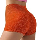 【Tissu de haute qualité】Le tissu composite de ce short paillettes est doux au toucher, respirant et résistant à la déformation. Contrairement aux shorts ordinaires, il ne se déchire pas facilement et les paillettes ne tombent pas après plusieurs lavages. Ce short running femme est adapté aux séances de sport intenses et au port prolongé, garantissant confort et durabilité.