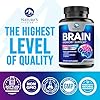 Brain Memory Supplement - 3X Strength Nootropics for Concentration, Clarity & Focus Support - Brain Health Cognitive Vitamins with Bacopa, Phosphatidylserine & DMAE, Brain Booster Pills, 120 Capsules