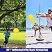 Outdoor Tetherball Game - Balls Rackets Pole Included Sport, Backyard Tetherball Game, Portable Family Outdoor Exercise | Backyard Tetherballs Set,for Lawn Park Patio Playground Adults Teenagers