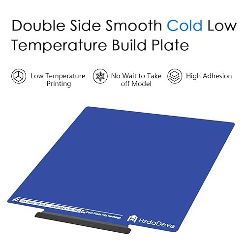 Miniatura 23 de Placa fresca mejorada para Kobra S1 Combo Placa de construcción fría de baja temperatura 10.394 x 10.866 in de doble cara lisa placa de cama PEO