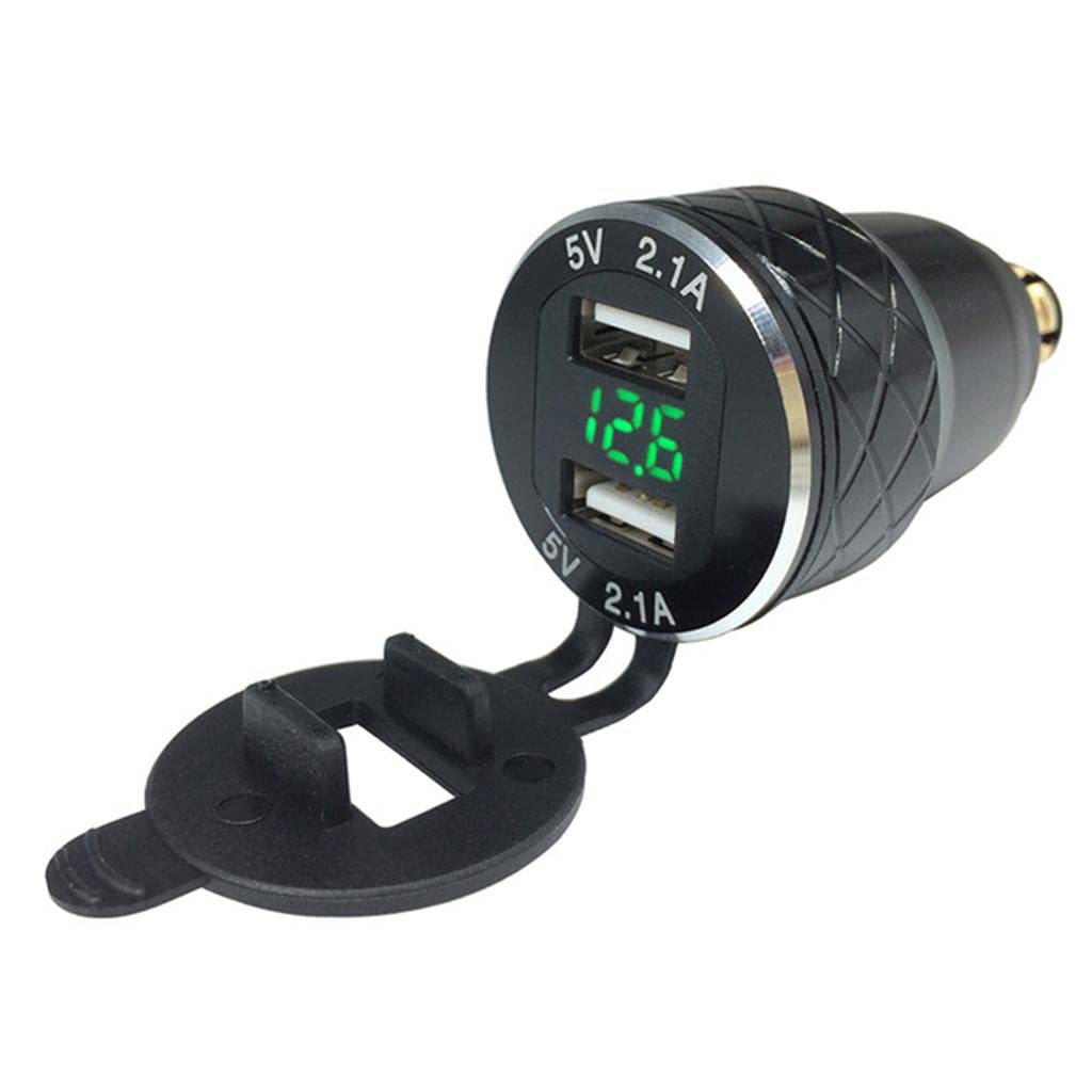 SAZ DEKOR Motorcycle DIN Socket Hella to Dual USB Charger for R1200GS 5V 4.2A LED-image-48