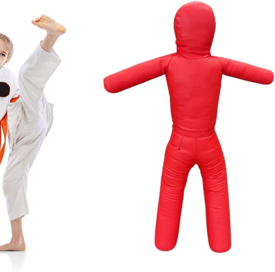 Kids Grappling Dummy Children Judo Jiu Punching Bag 120cm Unfilled Multifunction Thickened for Kickboxing Taekwondo