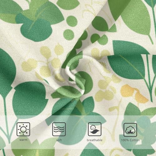 Vintage Grass Green Yellow Pattern Pattern Toddler Boy Pure Cotton Kids Underwear Breathable Undies3