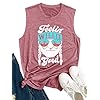 BASCIHOUSE-Women-Tank-Top-Letter-Printed-Shirt-Funny-Graphic-Tee-Summer-Casual-Sleeveless-Vest-Tops Women Tank Top Letter Printed Shirt Funny Graphic Tee Summer Casual Sleeveless Vest Tops (Pink, Medium)