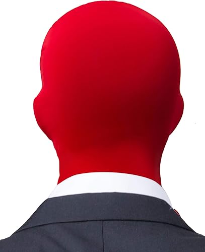 Miniatura 4 de JEGERMIG 2 máscaras de cara completa, máscaras de segunda piel BW, máscara sin cara de elastano, máscara de disfraz color rojo