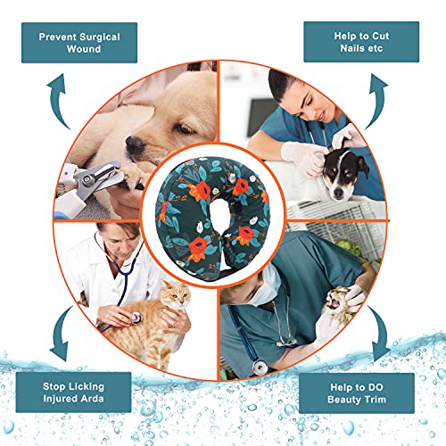 Protective Inflatable Collar for Dogs and Cats – Soft Pet Recovery Collar Does Not Block Vision, Prevents Pets from Touching Stitches, Wounds and Rashes (Floral, L) Protective Inflatable Collar for Dogs and Cats – Soft Pet Recovery Collar Does Not Block Vision, Prevents Pets from Touching Stitches, Wounds and Rashes (Floral, L)