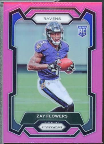 Zay Flowers Rookie Card 2023 Panini Prizm Prizms Pink 307