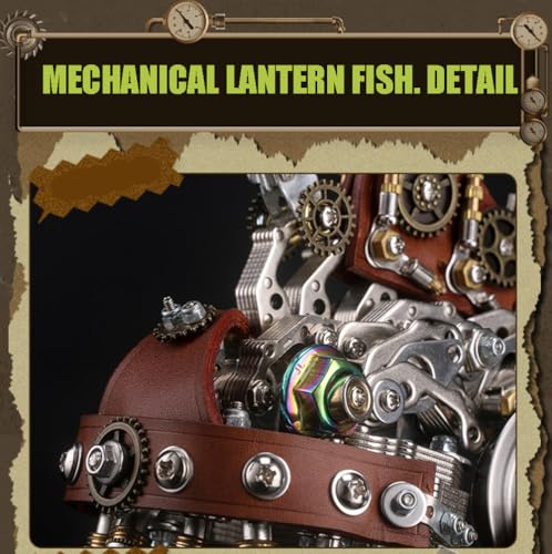 TIANXIE 3d Steampunk Mechanical Lantern Fish Model Metal Puzzle Diy Fish Model Kit Jigsaw Assembly Crafts Bedroom Home Art Decorations For Family And Friends The Most Creative Collection Gift steampunk buy now online
