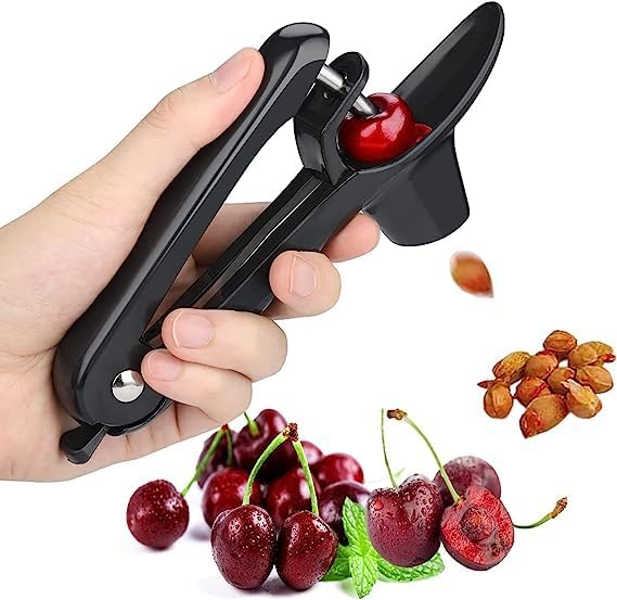 LUYAO Cherry Pitter Tool,Olive Pitter Tool,Portable Cherries Corer Stoner Seed Tool with Lock Design, Fruit Pit Remover for Cherry Jam