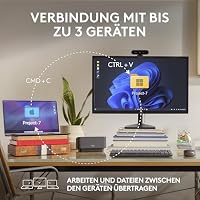 Logitech MX Keys Mini Tastatur + MX Anywhere 3S kabellose Maus – flüssiges Tippen, beleuchtete Tasten, schnelles Scrollen, Bluetooth, kompatibel mit Mehreren Betriebssystemen - Graphit, QWERTZ-Layout – Ansicht 9