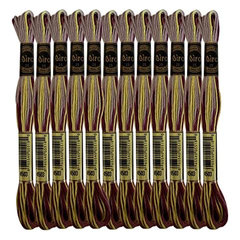 Magical Color Variegated Cross Stitch Thread Color Variations Embroidery Floss Pack, 8.7-Yard, Wisteria, Pack of 12 Skeins Cover