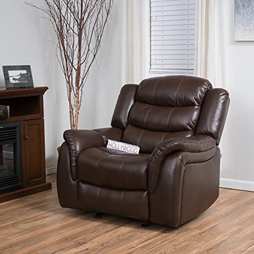 Christopher Knight Home Merit Faux Leather Glider Recliner Club Chair, Dark Brown #TOP1