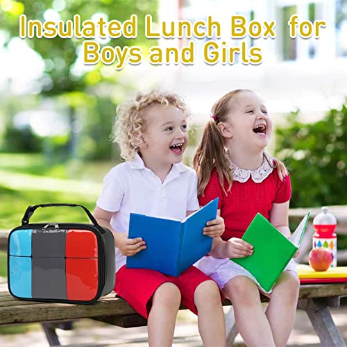 Hairao Game Console Lunch Box, Boy Leather Reusable Lunch Bag, Waterproof Thermal Insulated Kids Lunch Box, Portable Mini Cooler For Boys Girls Kids Toddlers Teens For School Daycare Picnic Camping #TOP5