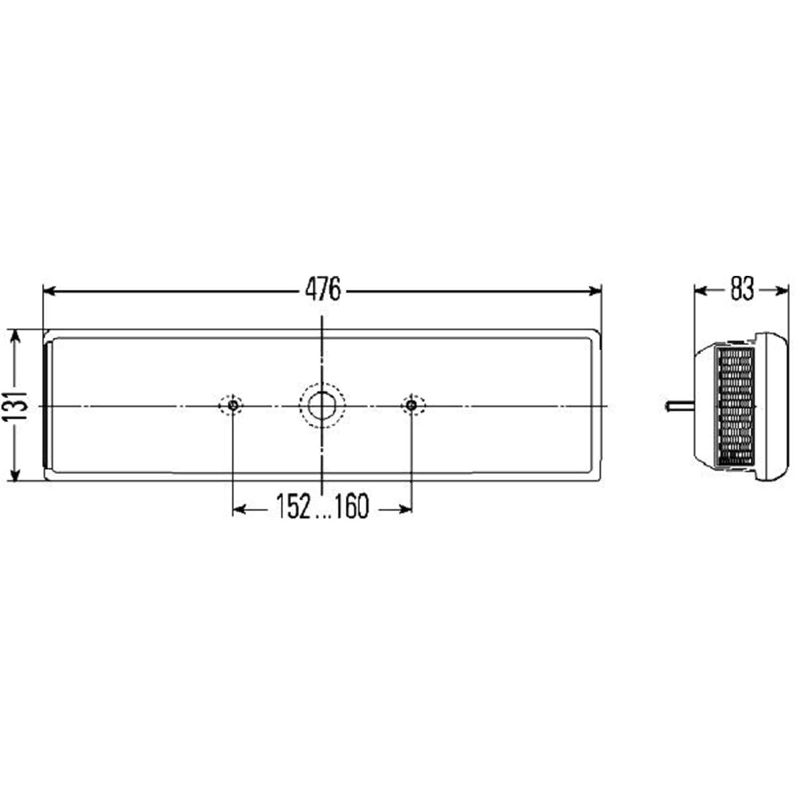 HELLA Rückleuchte - Glühlampe - 24V / 12V - Anbau/geschraubt - ECE/ADR/GGVS