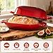 Enameled Cast Iron Sourdough Bread Oven, Dutch Oven, incl. Sourdough Bread-Baking Supplies like Banneton Bread-Proofing Basket - 5QT Loaf Cast Iron Bread Pan for Homemade Bread Baking, Red Meatloaf Pan with Lid