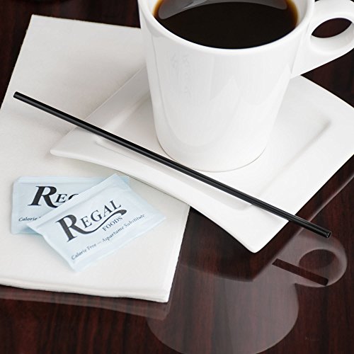 Choice Stirrers/Sip Straws for Coffee, Cocktail 7 1/2" Unwrapped (Black, 1 000)