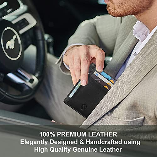 ALLEN-MATE-Leather-Card-Holder-Slim-Wallet-RFID-Blocking-Minimalist-Wallet-Credit-Card-Holder-Holds-up-to-7-Cards-and-Bank-Notes-with-Gift-Box