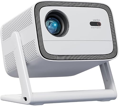 Wanbo Vali Android TV 11.0 Projector丨900 ANSI丨200° Adjustable丨Smart Projector with WiFi and Bluetooth, Outdoor & Home Movie Projector, Auto Focus & Keystone, Built-in Streaming Apps & Google Store