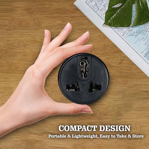 Image of MX 3 pin Universal Socket 5 amp to 5 amp Converter Plug 240v Travel Adapter 3 pin 2 pin Round Conversion Plug rotatable Upto 180 Pack of 3