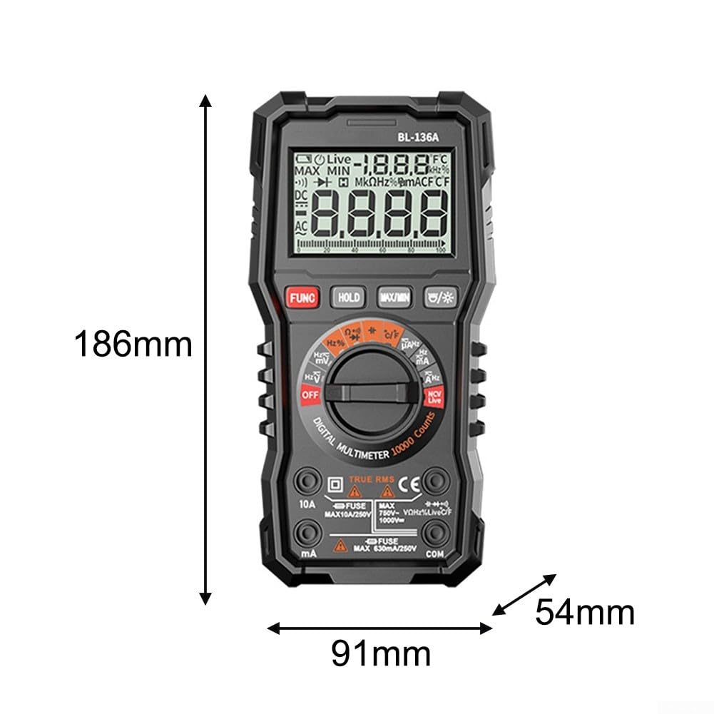 ReachMall Digitalmultimeter ABS Gehäuse 1000V DC Spannungsmessung(10000)