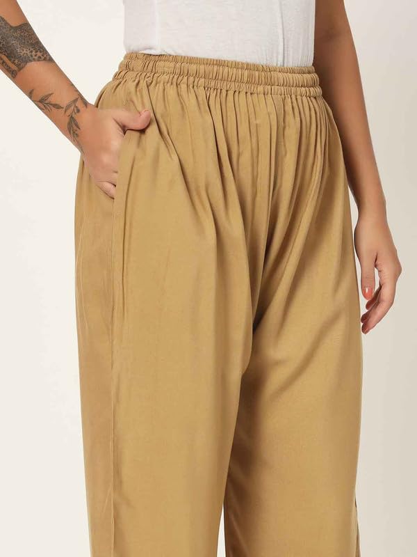 Image of Soft Colors Women Regular Fit Pocket Palazzo