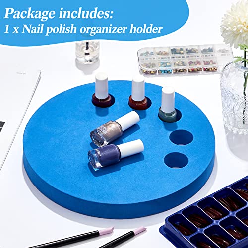 Weysat Nail Polish Holder Anti Spill Nail Polish Organizer Nail Polish Holder Stand Nail Bottle Holder 2 In 1 Nails Art Accessories Manicure Hand Rest Work Station For Manicure Pedicure, Blue #TOP2