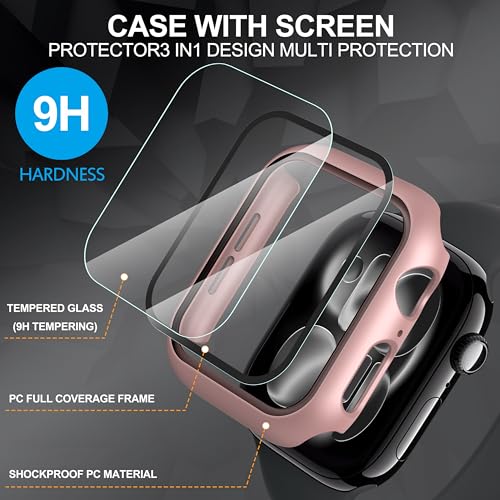 Coque Apple Watch 11 42mm Diruite avec verre trempé rigide PC mat - 4