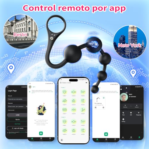 Miniatura 4 de Juguetes Eróticos Sexuales Hombre Bolas Anales - Vibradorador Consoladores Plug Anal Para Mujer Pareja Sexuales Con 9 Modos De Vibración,App Anillo Eroticos Dilatador Estimulador Prostata Gay Sex Toys