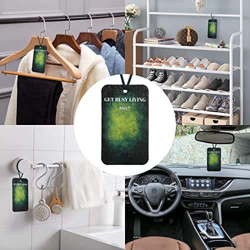 Hanging Car Air Freshener Purifier – 5 Pcs Fresh Mint Natural Fragrance | Enjoy Everyday | Suitable For Car Home Bathroom Wardrobe Long Lasting Sachets #TOP2