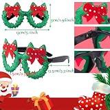 SIQUK 20 Stück Weihnachten Haarreifen Weihnachtsbrille Set, Weihnachten Stirnbänd Haarband Weihnachten Brille Rahmen Weihnachts Kopfschmuck Weihnachtsbaum für Weihnachs Party Kostüm