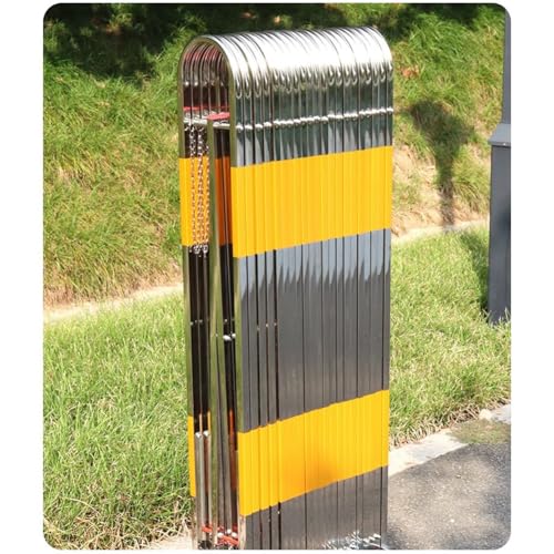 Barrière de circulation extensible et pliable en acier inoxydable durable