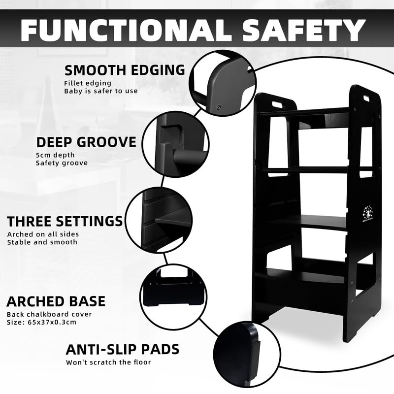 Kiddy dreams Torre di Apprendimento per Bambini Sgabello da cucina per bambini learning tower montessori con ripiani regolabili