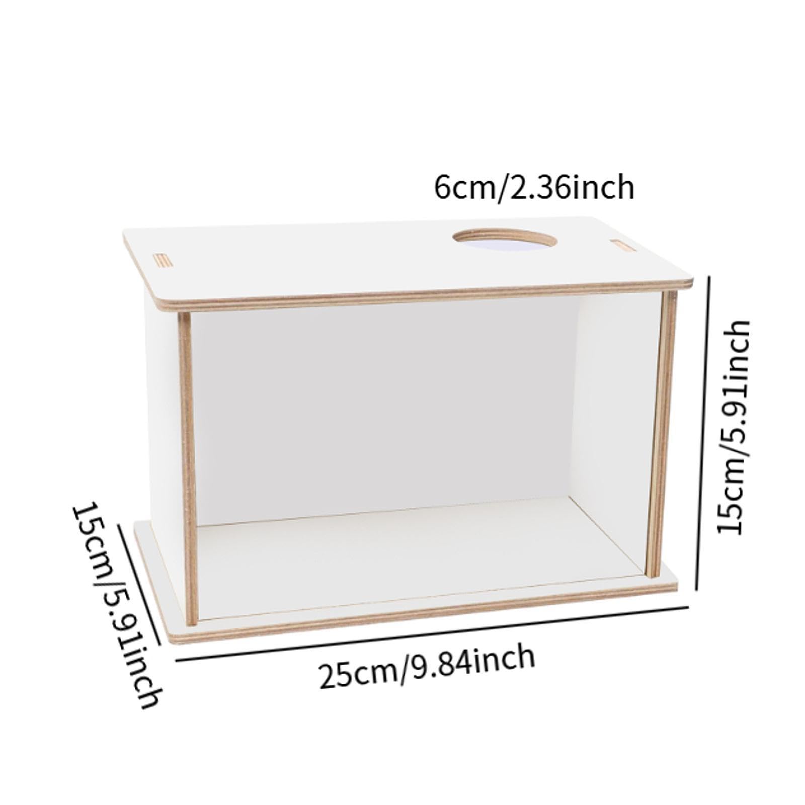 Hamsterkäfig Transparente Acryl Sandbadbox Nagerhaus mit Belüftungslöchern Und Einfachem Aufbau für Zwerghamster Ratten Mäuse Ger, 25 cm x 15 cm x 15 cm