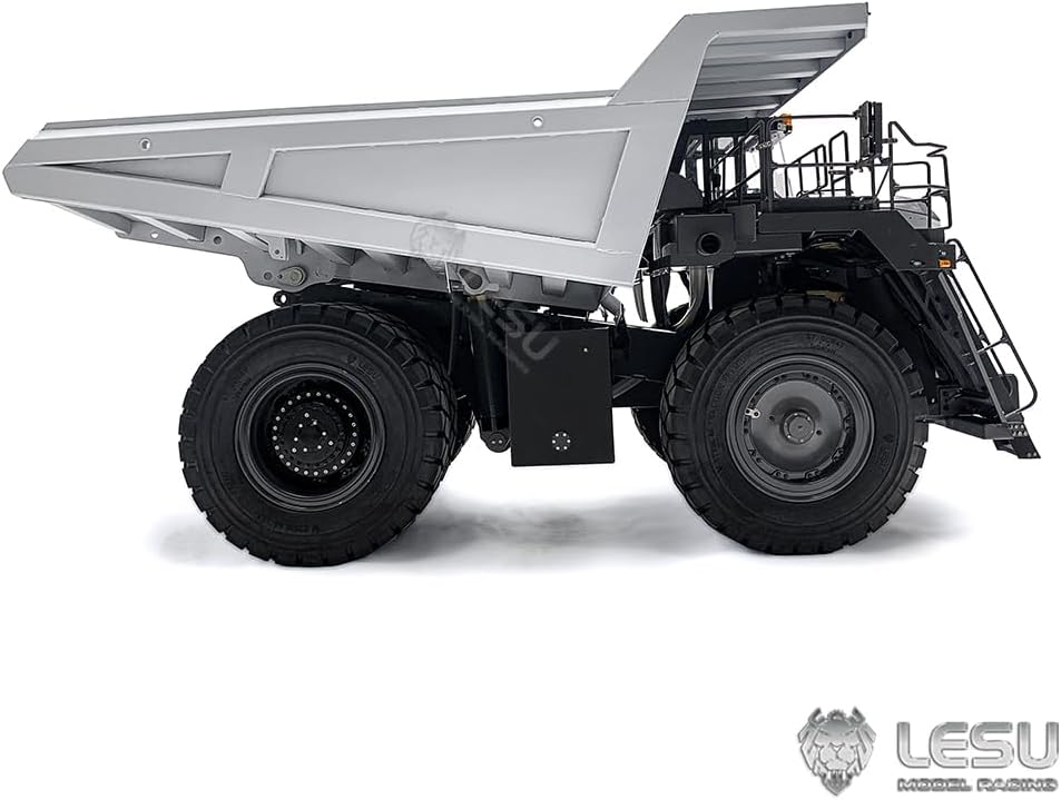 LESU 1/16 Metal RC Hydraulic Mine Truck Mining Dumper Bogie Car for Aoue R100E Model Unpainted Unassembled Motor ESC Servo Light Construction Vehicle Hobby Grade Model