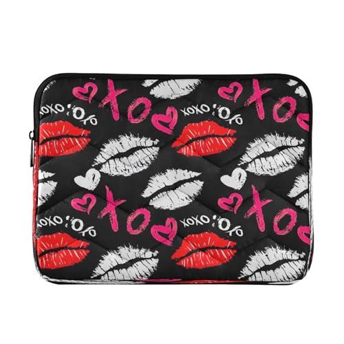 Funda acolchada para laptop de 13 pulgadas Kiss Marks miniatura 1