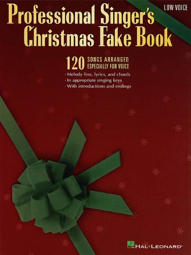 Image of Professional Singer's Christmas Fake Book: 120 Songs Arranged Especially for Low Voice