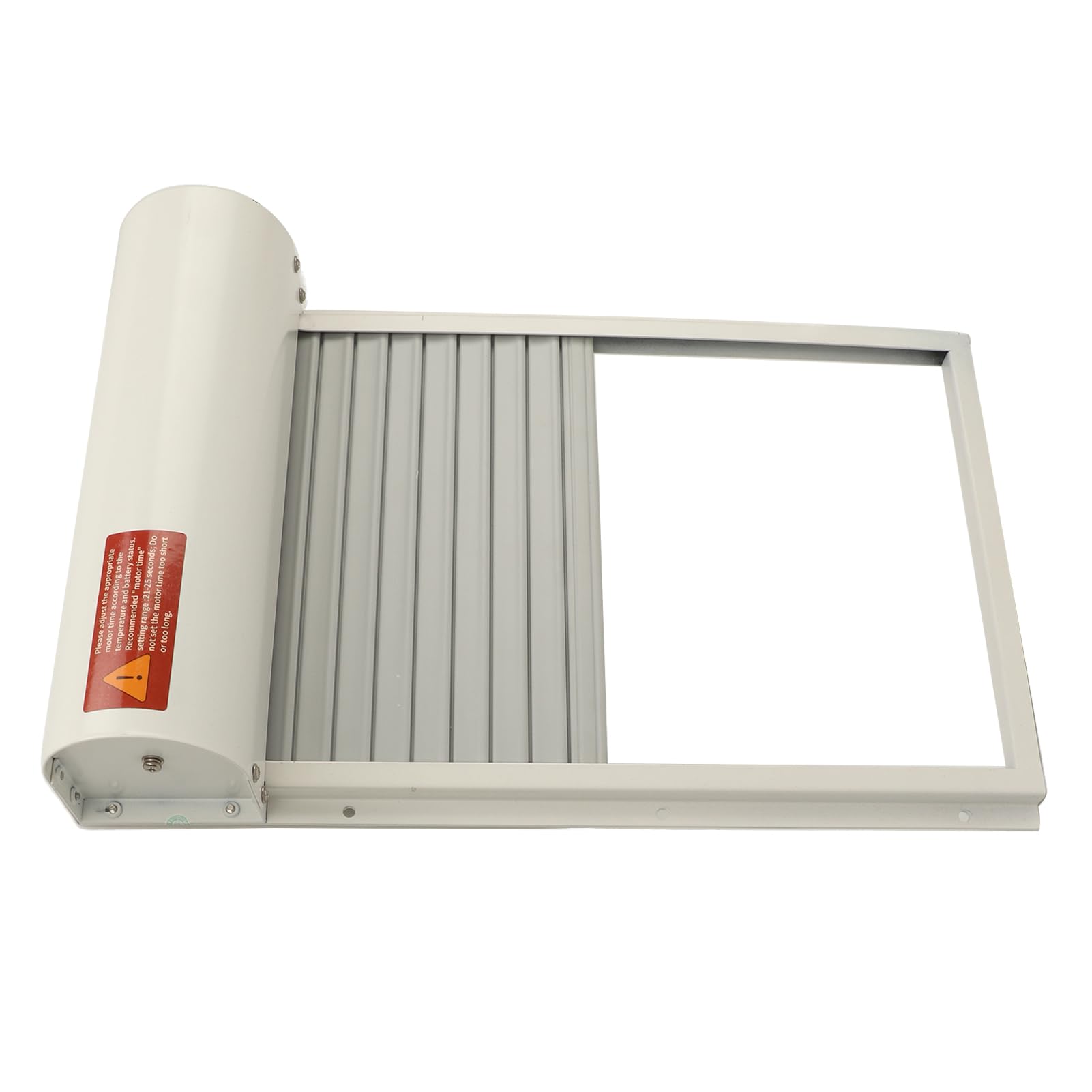 Jeanoko Puerta Automática para Gallinero con Energía Solar con Temporizador, Marco de Metal Resistente, Protección de Aves de Corral, para Equipo de Seguridad de Granja de Ganso, Pato y Pollo (Blanco)