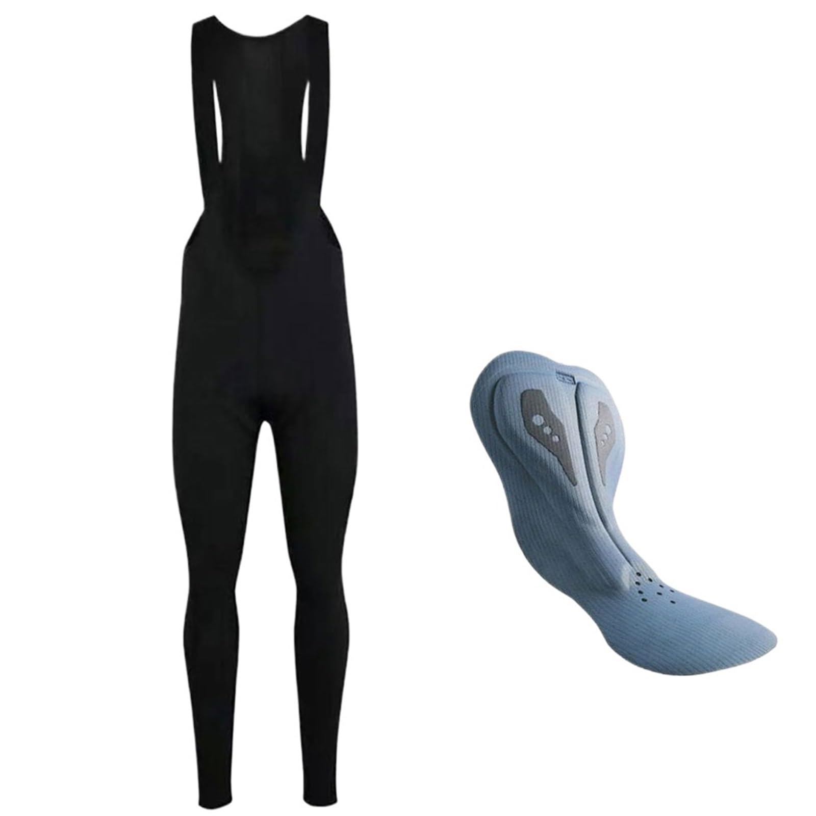 Largo Culote Ciclismo Pantalones de ciclismo for hombre, pantalones largos for bicicleta con almohadilla de Gel, pantalones con tirantes for ciclismo, pantalones ajustados transpirables for montar en