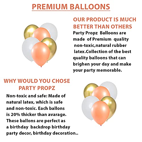 Image of Party Propz Rose Gold Balloons For Birthday Decorations Garland Kit - 59 Pcs For Wife, Women, Baby Shower Balloon Decorations Combo | Metallic Balloon Garlands Kits | Bride To Be (Latex)