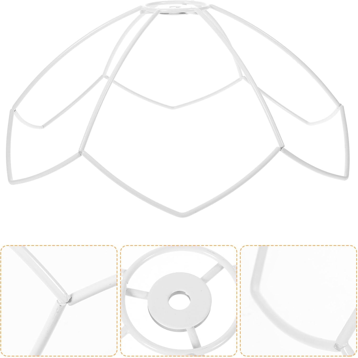 Lamp Shade Wire Frame for Table Lamps Metal Lampshade Bracket Sturdy Light Accessories for Pendant Lighting Easy Installation